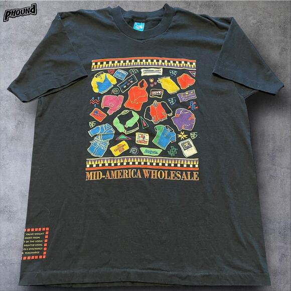 Vintage Mid-America Wholesale Shirt Mens XL Fruit of the Loom Promo 90s Tee - Picture 1 of 9